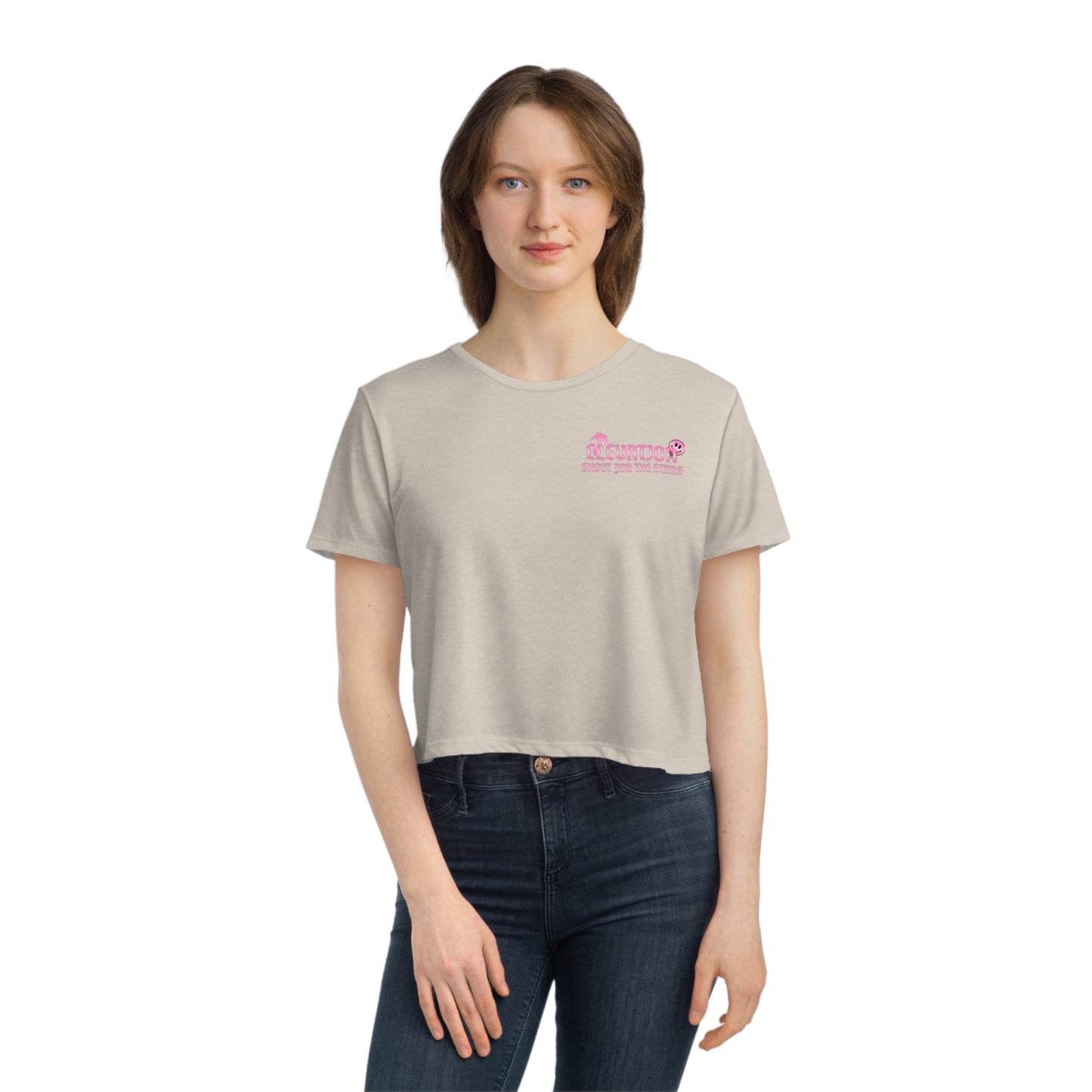 Women's Flowy elevation Cropped Tee