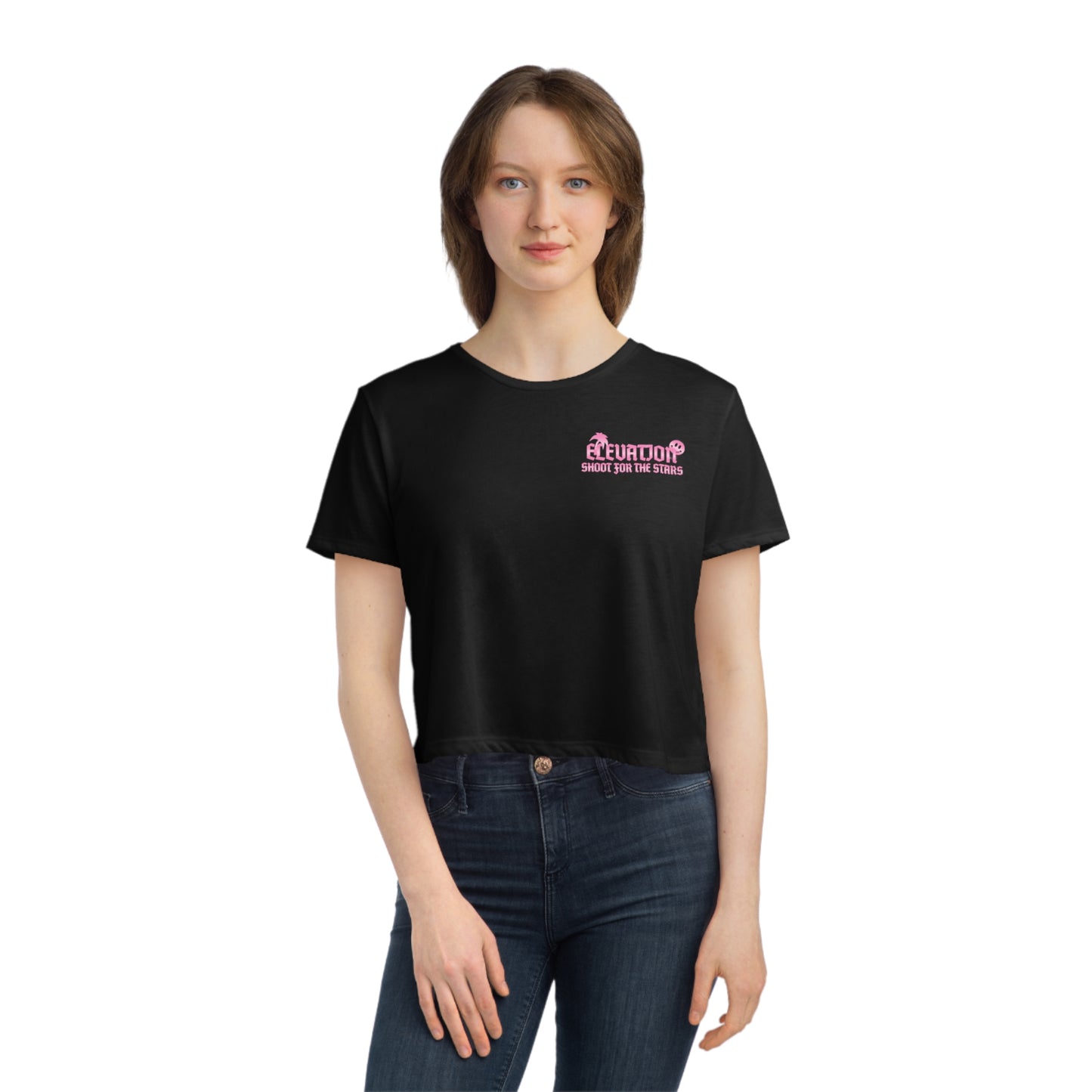 Women's Flowy elevation Cropped Tee