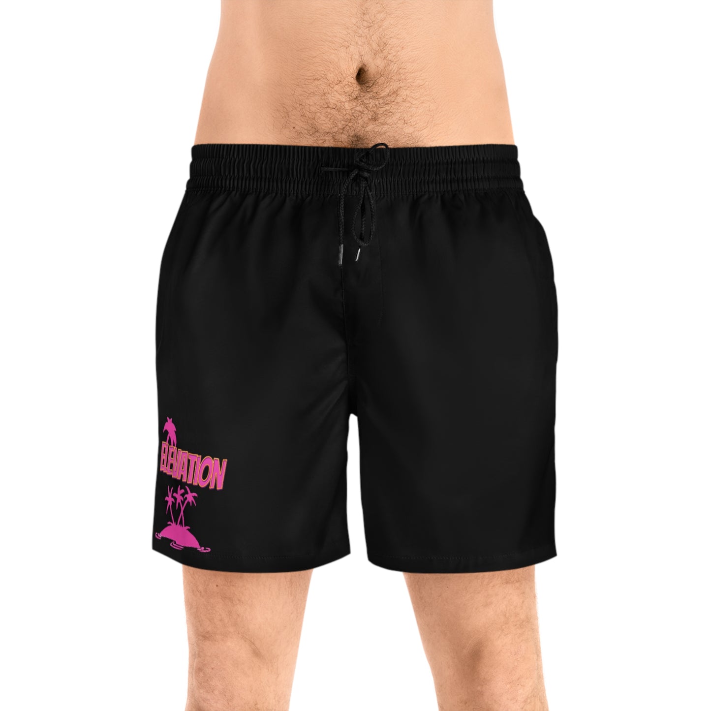 Men's Mid-Length island themed elevation shorts (AOP)