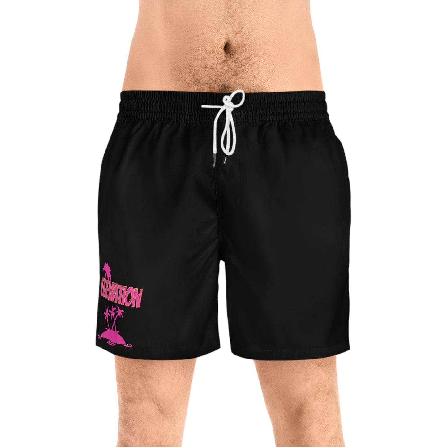 Men's Mid-Length island themed elevation shorts (AOP)