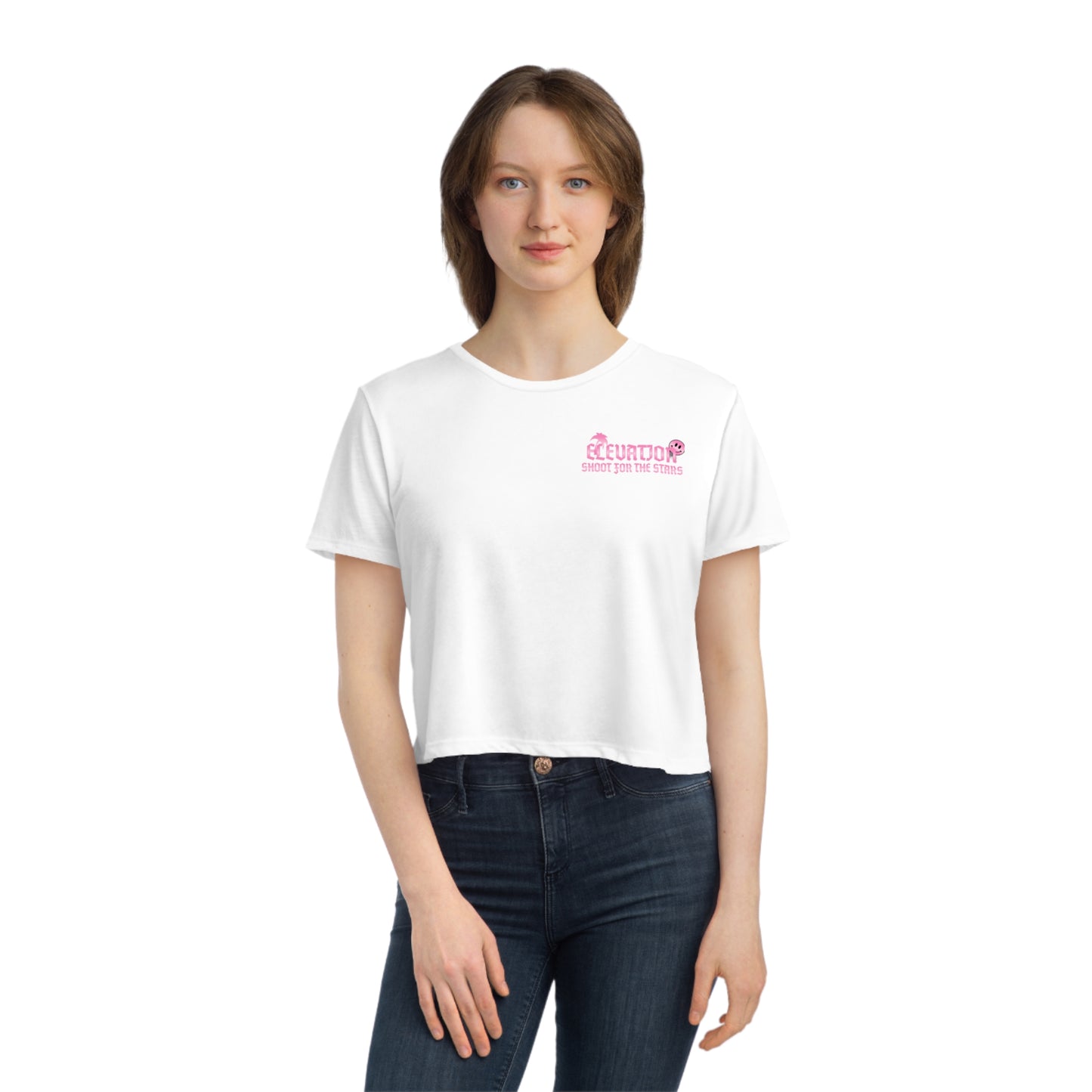 Women's Flowy elevation Cropped Tee
