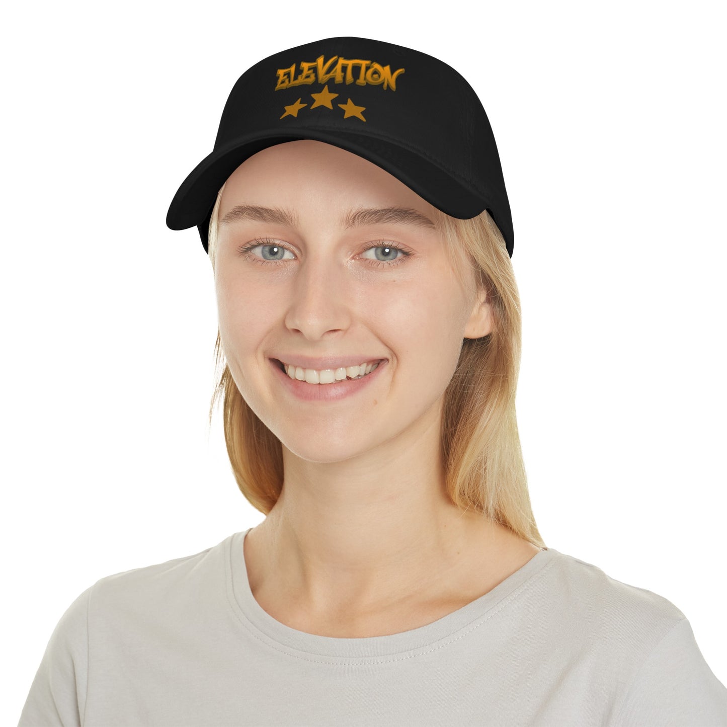 Low Profile elevation with stars baseball cap