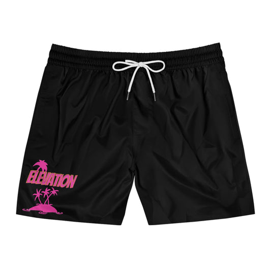 Men's Mid-Length island themed elevation shorts (AOP)