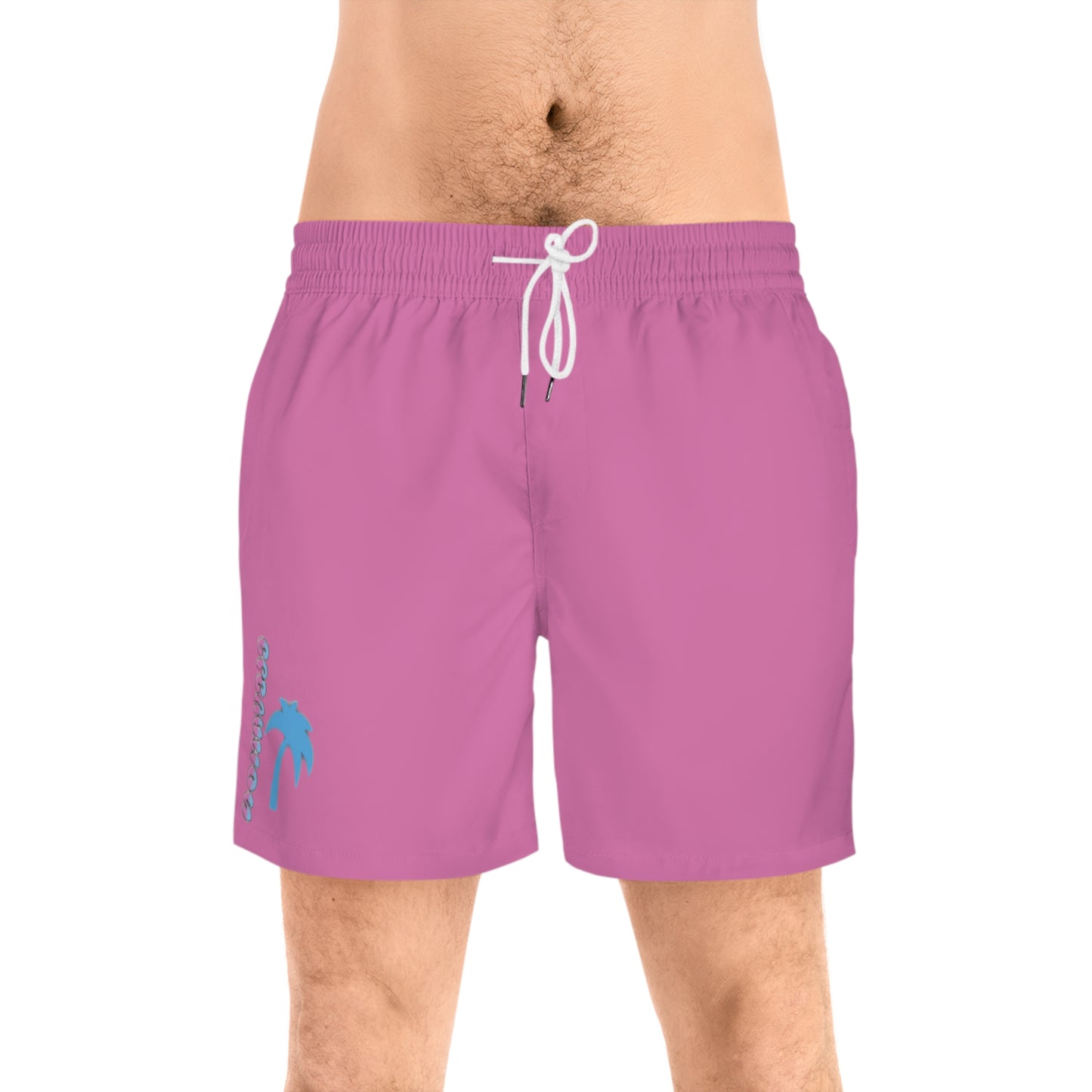 Men's Mid-Length cotton-candy beach themed shorts