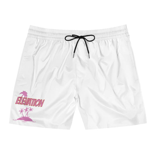 Men's Mid-Length island themed elevation shorts (AOP)