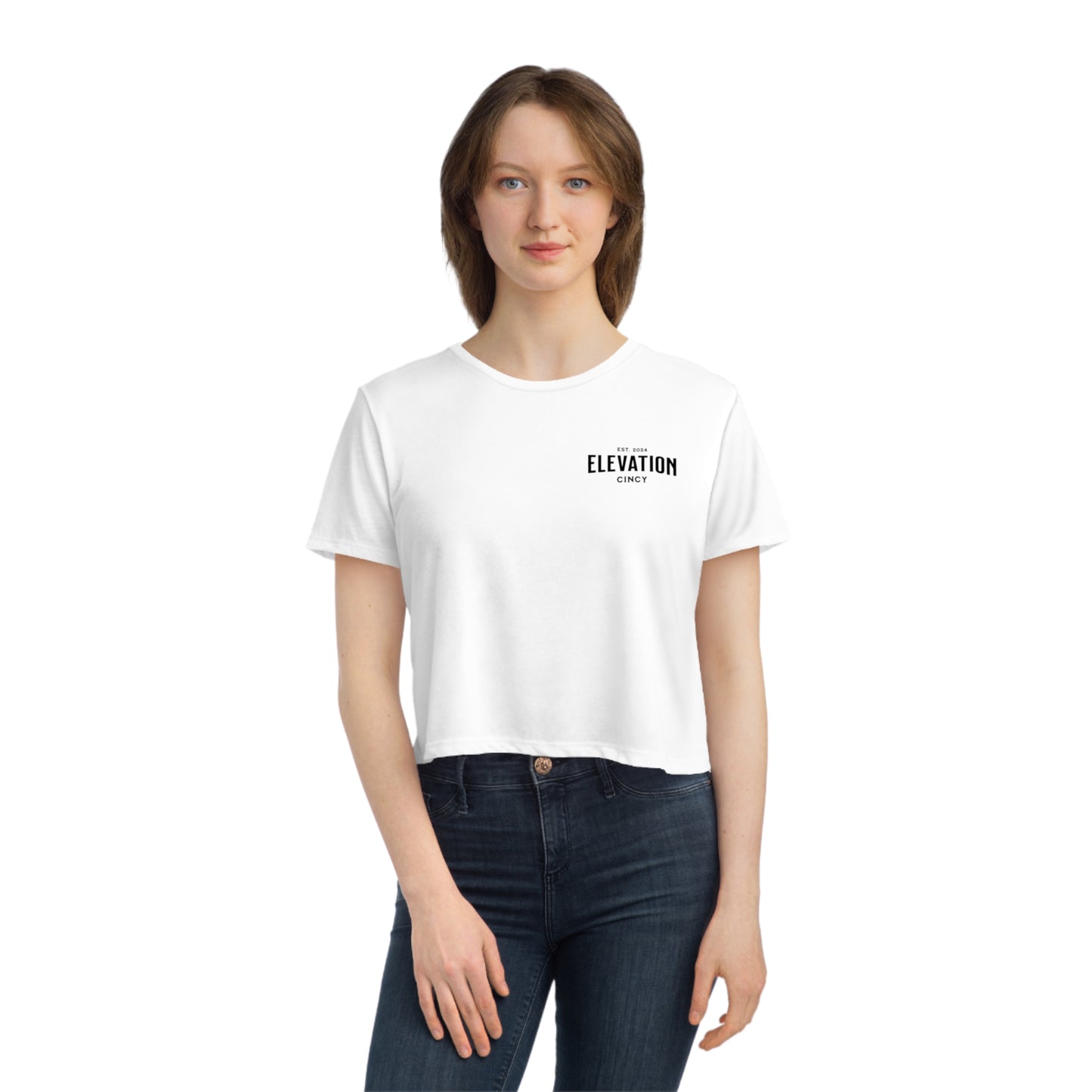 Women's Flowy elevation classic Cropped Tee