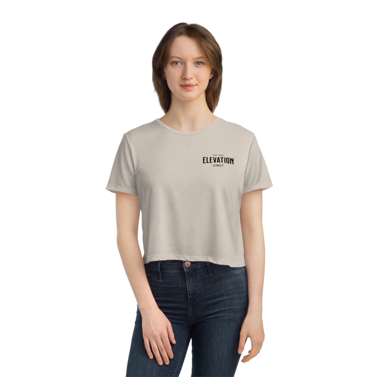 Women's Flowy elevation classic Cropped Tee